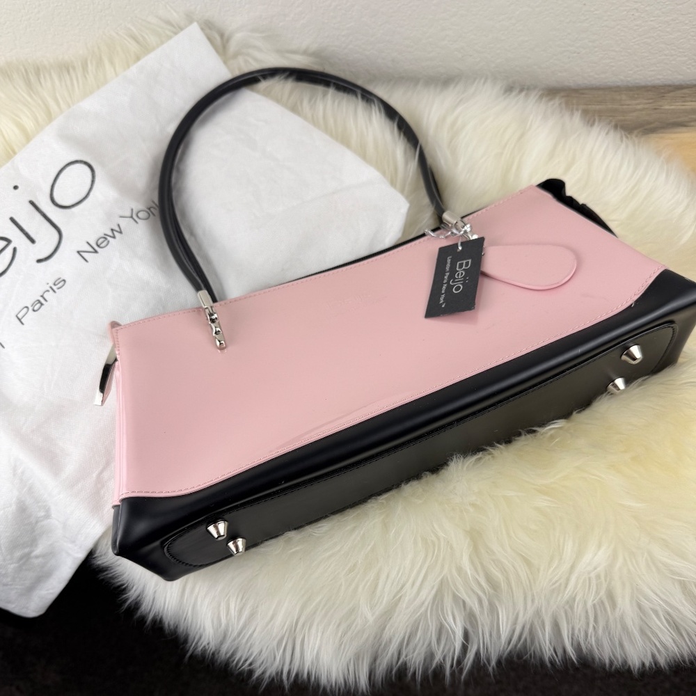 Beijo Pink Black Patent Handbag NWT
